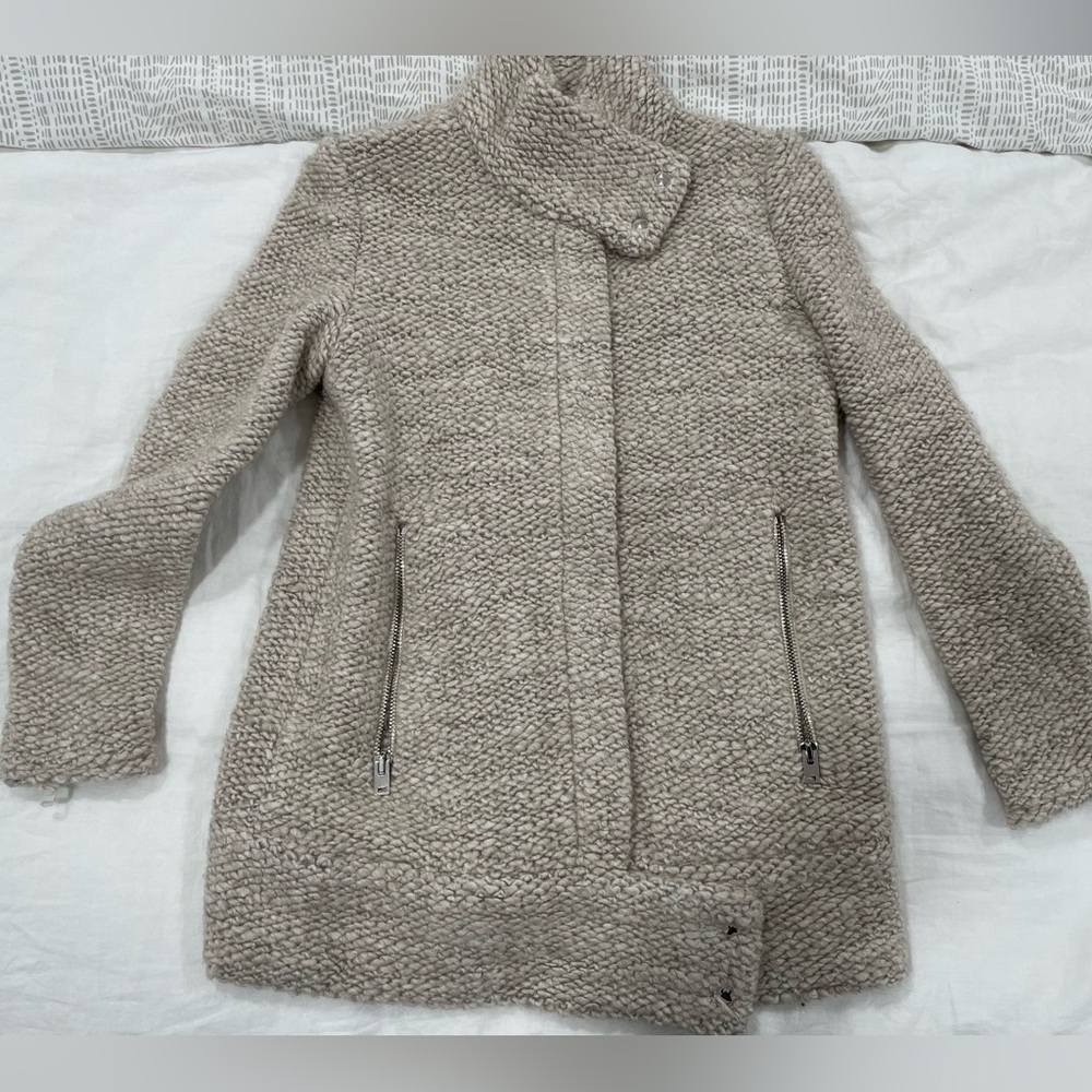 IRO Textured Cream sweater Jacket size 38
